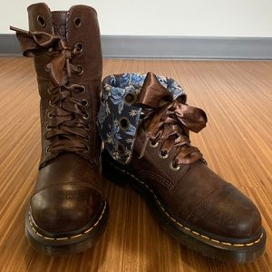 Mid-calf Dr. Martens w/ Floral Interior